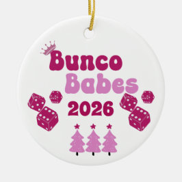 Ornamento De Cerâmica Personalized Bunco Babe Annual Ornament