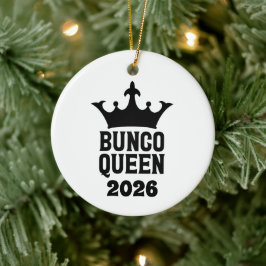 Ornamento De Cerâmica Personalized Bunco Queen Ornament