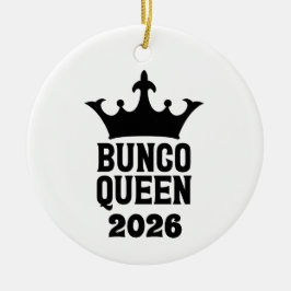 Ornamento De Cerâmica Personalized Bunco Queen Ornament