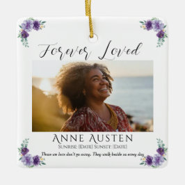 Ornamento De Cerâmica Personalized Memorial Glass Ornament | Keepsake