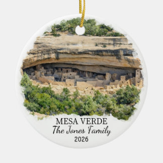 Ornamento De Cerâmica Personalized Mesa Verde National Park, Colorado