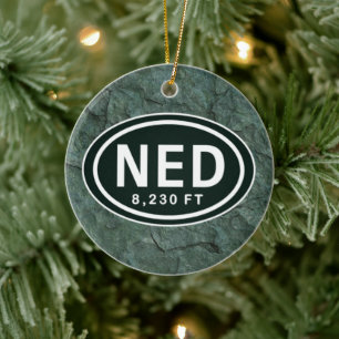 Ornamento De Cerâmica Personalized Nederland Colorado 8,230 FT NED