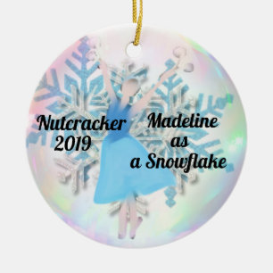 Ornamento De Cerâmica Personalized Nutcracker Ornament - Snowflake