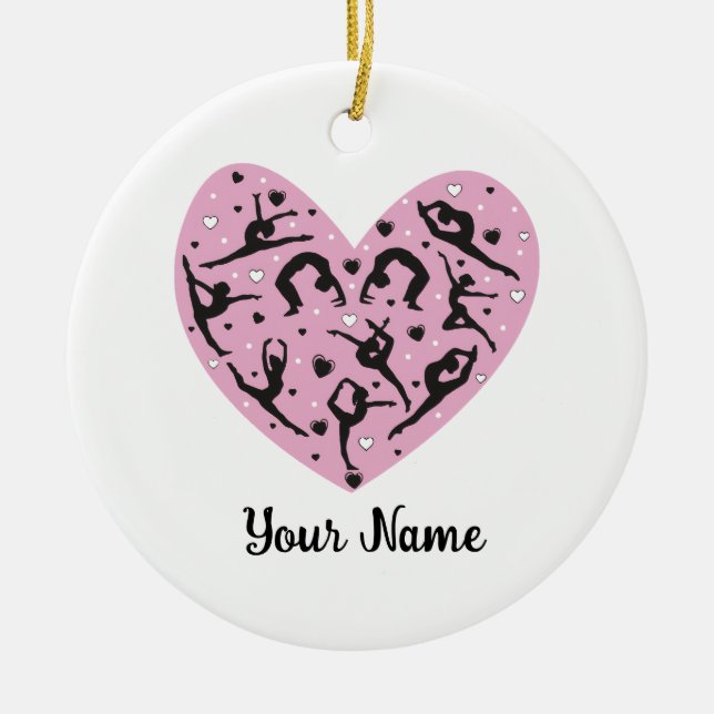 Ornamento De Cerâmica Personalized Rhythmic Gymnastic Christmas Ornament (Frente)