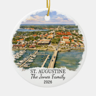 Ornamento De Cerâmica Personalized St. Augustine Ornament Custom Florida