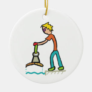 Ornamento De Cerâmica Pesca Com Ímã