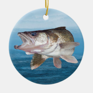 Ornamento De Cerâmica Pesca dos Walleye