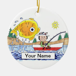 Ornamento De Cerâmica Pesca - Feminino