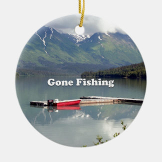 Ornamento De Cerâmica Pesca ida: Lago trail, Alaska
