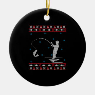 Ornamento De Cerâmica Pescador de Natal Feio