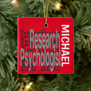 Ornamento De Cerâmica Pesquisador Psicólogo Extraordinário PERSONALIZA