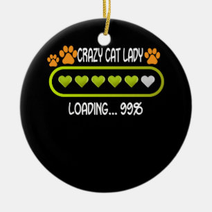 Ornamento De Cerâmica Pet Amante de os animais de carregamento de gata l