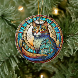 Ornamento De Cerâmica Pet Cat Cerâmica Desorâmica de Vidro Mantido