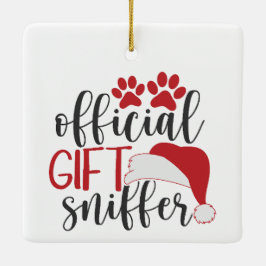 Ornamento De Cerâmica Pet de Cão Fotográfico do Gift Sniffer Oficial