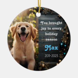Ornamento De Cerâmica Pet Lemberance Cerâmica de Natal