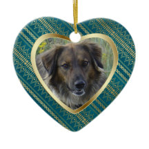 Pet Memorial Aztec Pattern Heart Keepsaoket