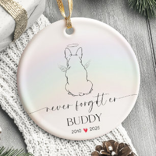 Ornamento De Cerâmica Pet Memorial Dog Personalizado