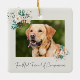 Ornamento De Cerâmica Pet Memorial "Faithful Friend & Companion"