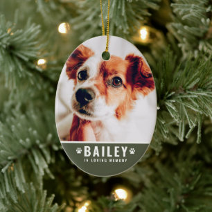Ornamento De Cerâmica Pet Memorial In Loving Memory Paws Modern Photo