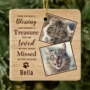 Ornamento De Cerâmica Pet Memorial KeepsahoCat Lover Pet Perda