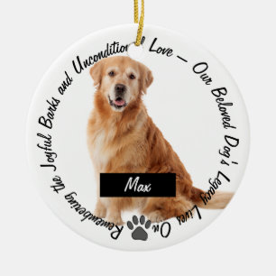 Ornamento De Cerâmica Pet Memorial Legacy Vive Na Foto Do Cachorro Keeps