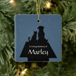 Ornamento De Cerâmica Pet Memorial Nome Espiritual Poema