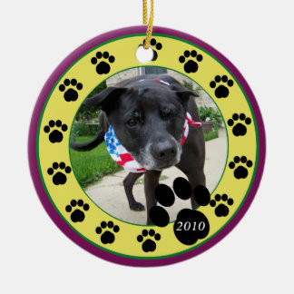 Ornamento De Cerâmica Pet Paws 2010