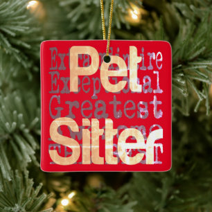 Ornamento De Cerâmica Pet Sitter Extraordinaire