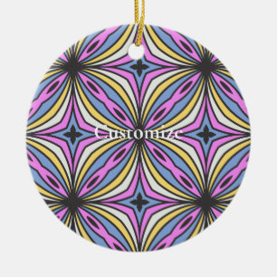 Ornamento De Cerâmica Pétalas de Flor Coloridas Thunder_Cove