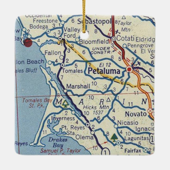 Ornamento De Cerâmica Petaluma CA (Verso)
