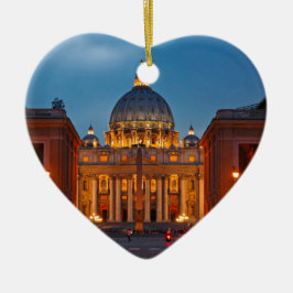 Ornamento De Cerâmica Petersdom em Roma - Itália