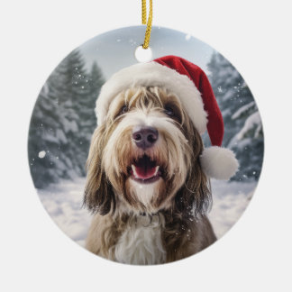 Ornamento De Cerâmica Petit Basset Griffon Vendeen Natal
