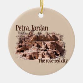 Ornamento De Cerâmica Petra: Cidade Vermelha Rosa