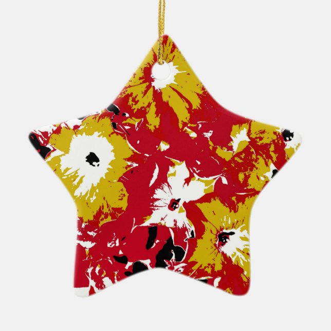 ORNAMENTO DE CERÂMICA PETUNIAS (Frente)