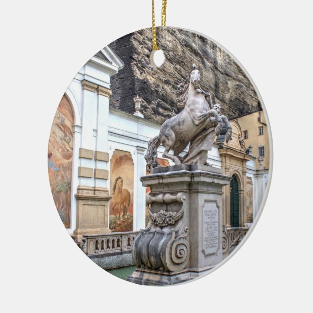 Ornamento De Cerâmica Pferdeschwemme Salzburg Áustria (Esquerda)