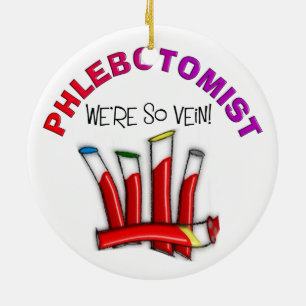Ornamento De Cerâmica Phlebotomist Christmas Ornament