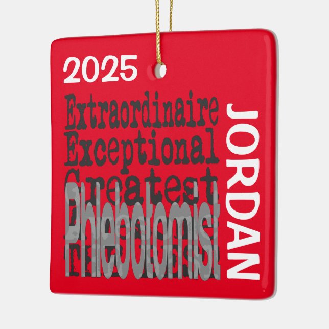 Ornamento De Cerâmica Phlebotomist Extraordinaire CUSTOM (Esquerda)