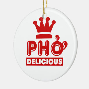 Ornamento De Cerâmica Pho King Delicious