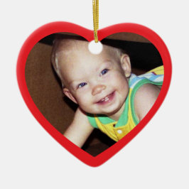 Ornamento De Cerâmica Photo Christmas Ornament - your photo