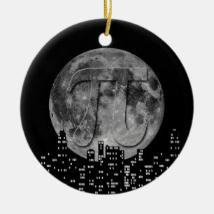 Ornamento De Cerâmica Pi De Lua Completa No Céu