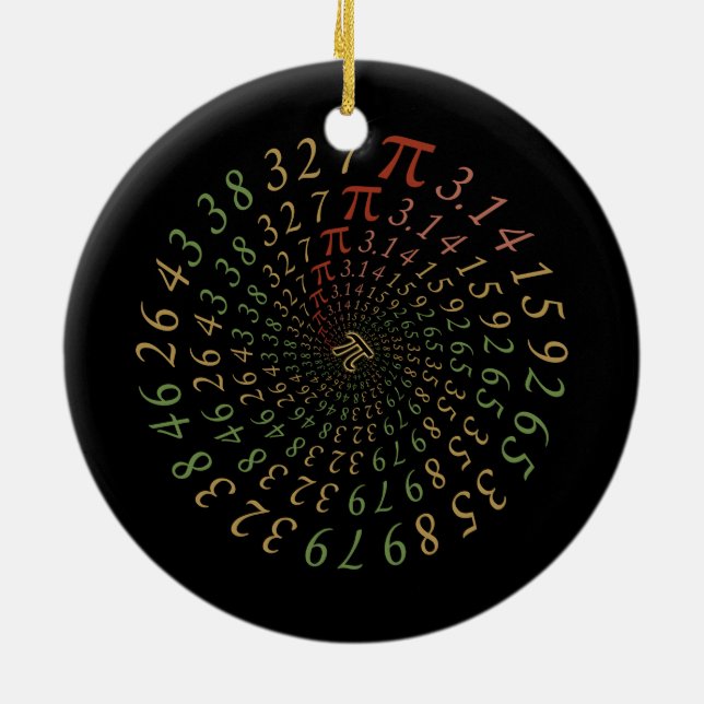 Ornamento De Cerâmica Pi Galaxy Ornament (Traseira)