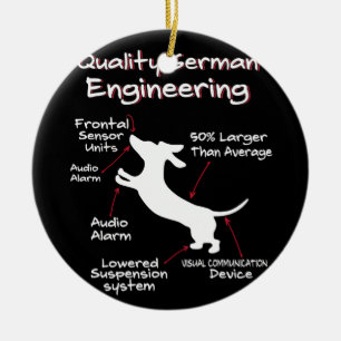 Ornamento De Cerâmica Piada De Cão De Weiner Qualidade De Daschund Alem