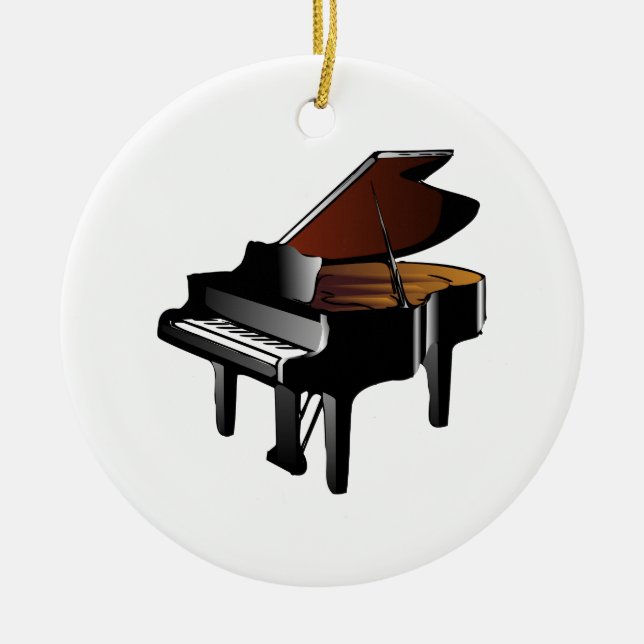 Ornamento De Cerâmica Piano (Frente)