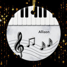 Piano Keys Personalizados e Notas de Música Natal