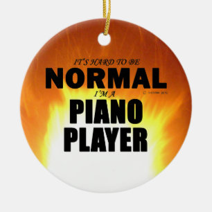 Ornamento De Cerâmica Piano Player Normal