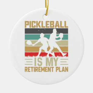 Ornamento De Cerâmica Pickleball É Meu Plano De Reforma Engraçado Pickle