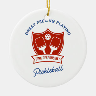 Ornamento De Cerâmica Pickleball legal design para vestir