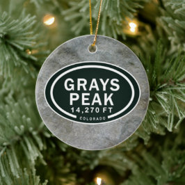 Ornamento De Cerâmica Pico Personalizado de Grays Colorado