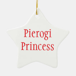 Ornamento De Cerâmica "Pierogi Princess - Feliz Natal 2024"