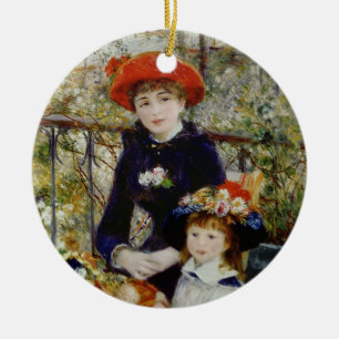 Ornamento De Cerâmica Pierre A Renoir Duas Irmãs, ou No Terrace